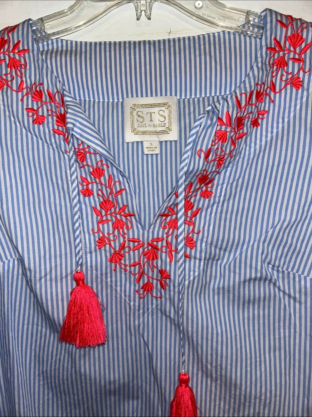 Sail to Sable  Embroidered Tassel Top - - Picture 5 of 6